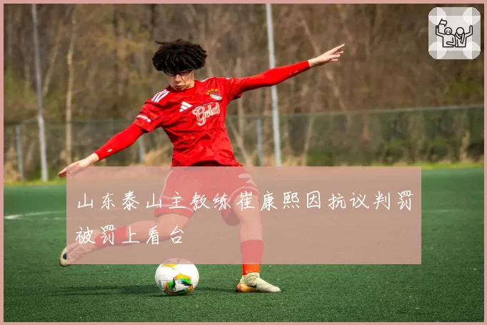 山东泰山主教练崔康熙因抗议判罚被罚上看台